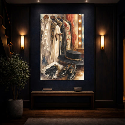 Mockup 4. Backstage Vintage Wardrobe shown as canvas print