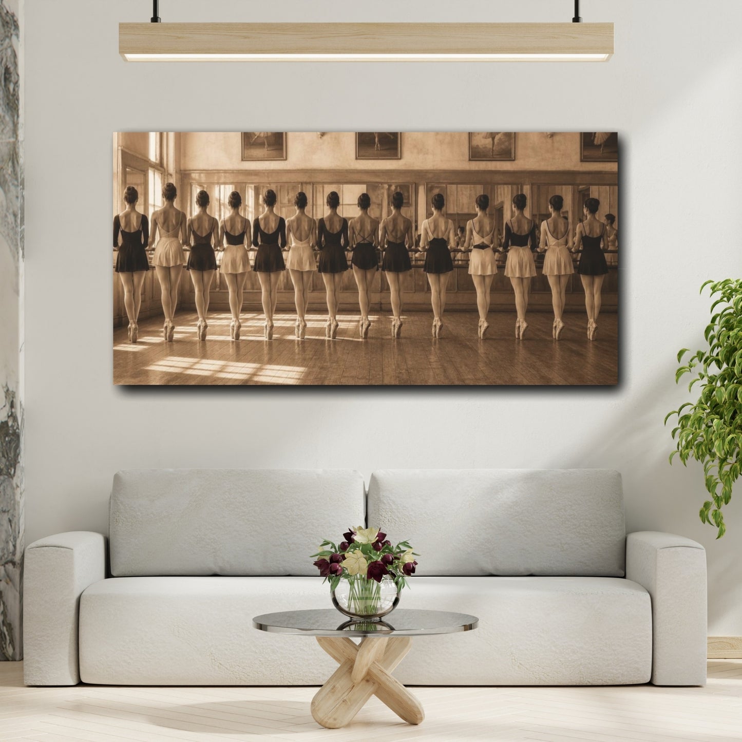 Mockup 2. Ballet At The Barre shown as canvas print