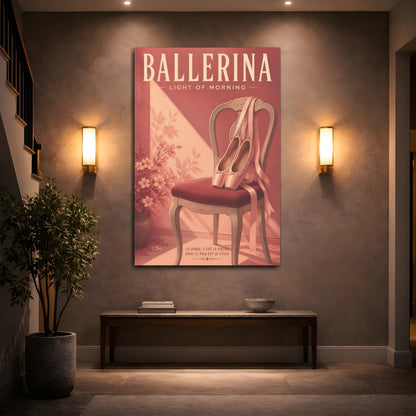 Mockup 2. Ballet Slippers On Chair shown as canvas print