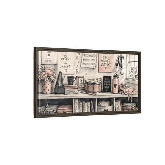 Main Mockup. Ballet Studio Inspiration shown as framed canvas print