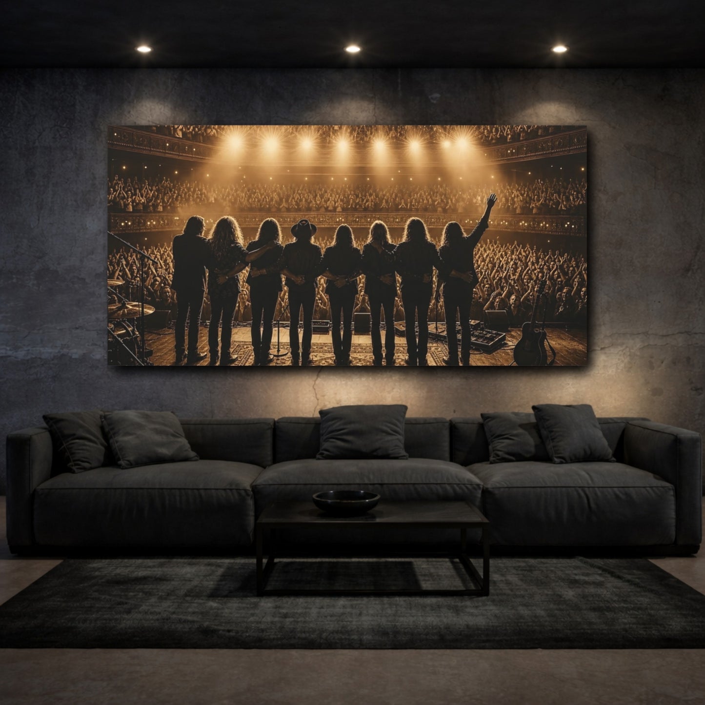 Mockup 3. Band Taking A Bow shown as canvas print