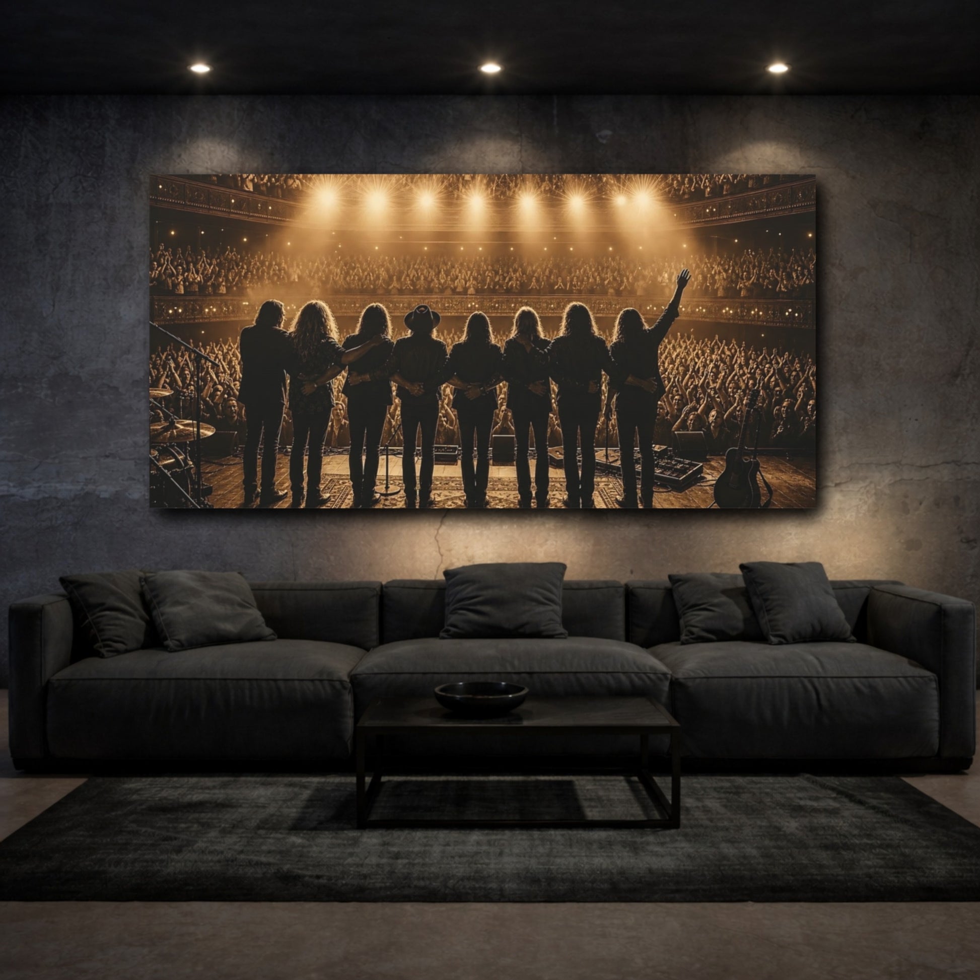 Mockup 3. Band Taking A Bow shown as canvas print