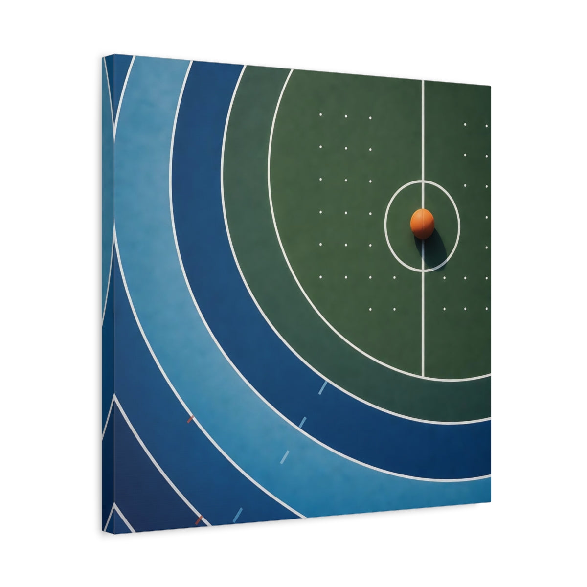 Side Mockup 5. Basketball On Court shown as canvas print