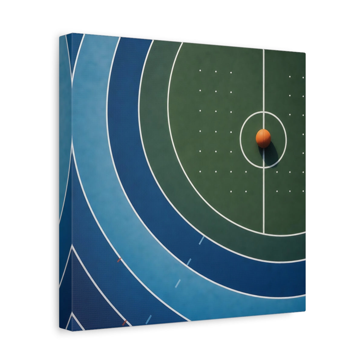 Side Mockup 8. Basketball On Court shown as canvas print