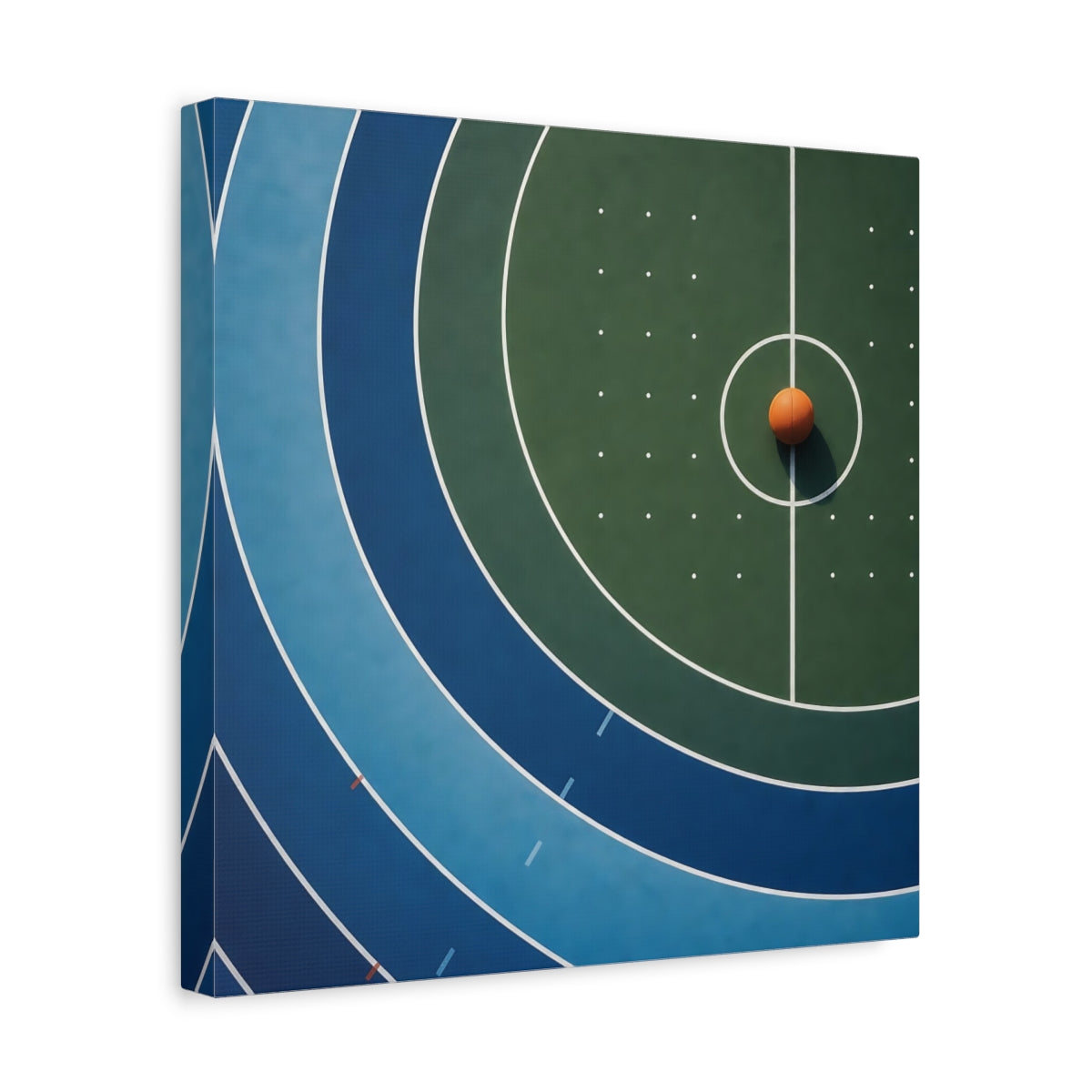 Side Mockup 7. Basketball On Court shown as canvas print