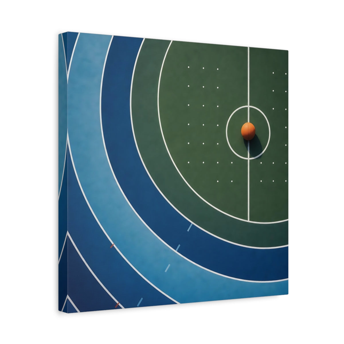 Side Mockup 6. Basketball On Court shown as canvas print