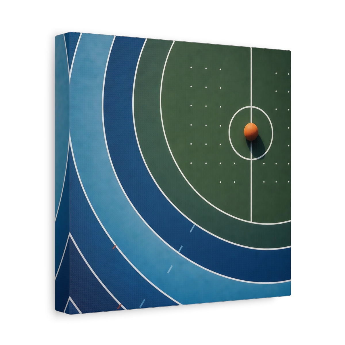 Side Mockup 9. Basketball On Court shown as canvas print
