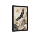 Side Mockup 6. Birds Eagle Brown And Gold shown as stretched canvas wall art