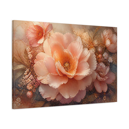 Main Mockup. Blush Floral Peony shown as canvas print