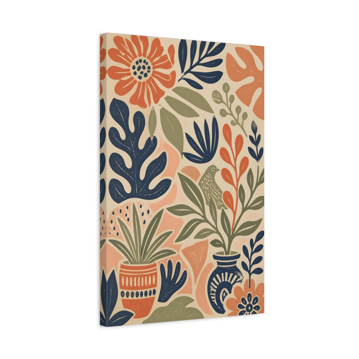 Side Mockup 3. Boho Botanical Garden shown as canvas print