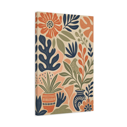 Side Mockup 3. Boho Botanical Garden shown as canvas print