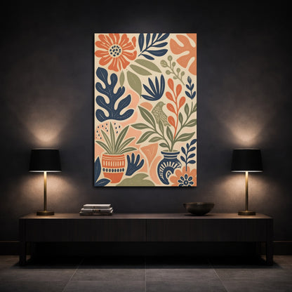 Mockup 3. Boho Botanical Garden shown as canvas print