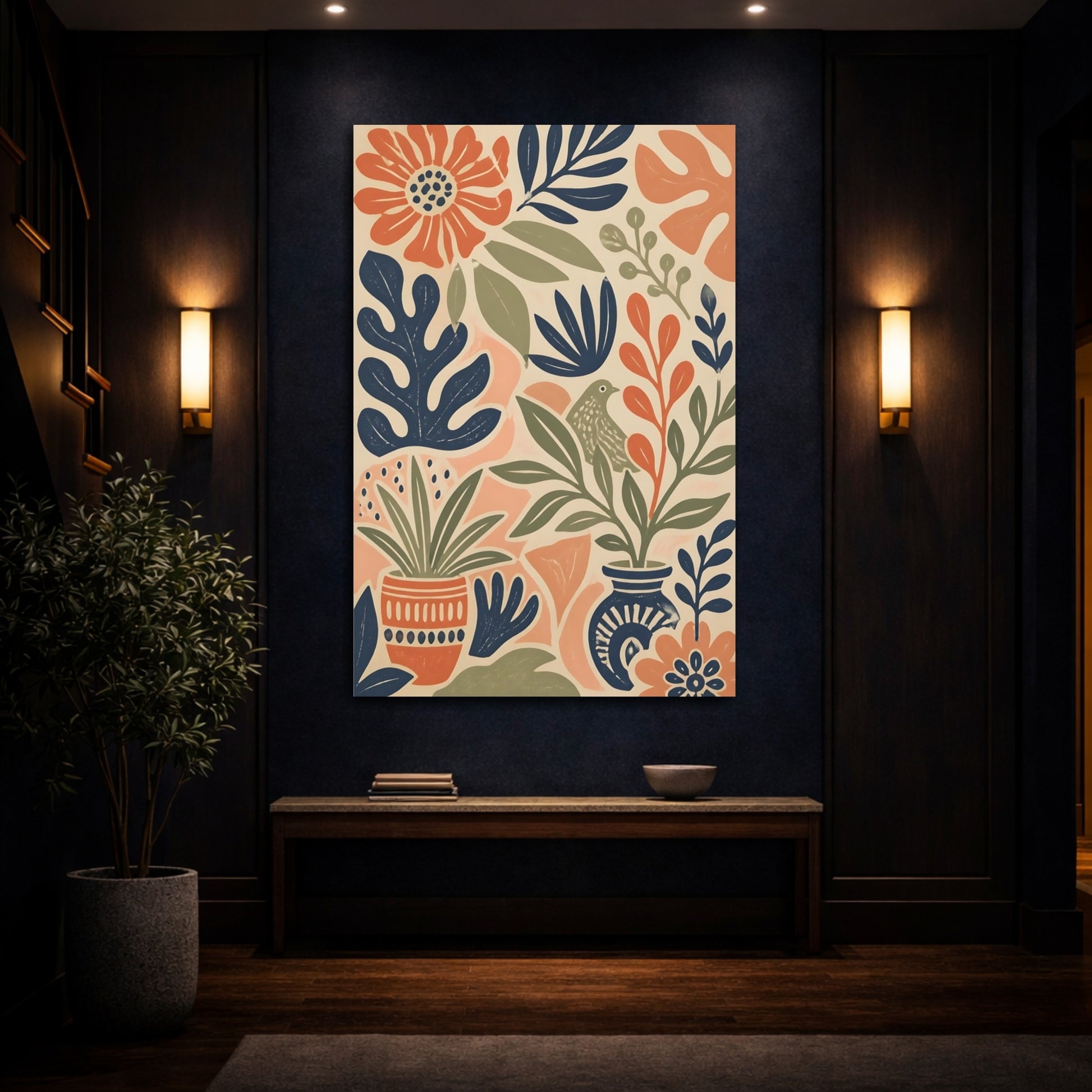 Mockup 4. Boho Botanical Garden shown as canvas print