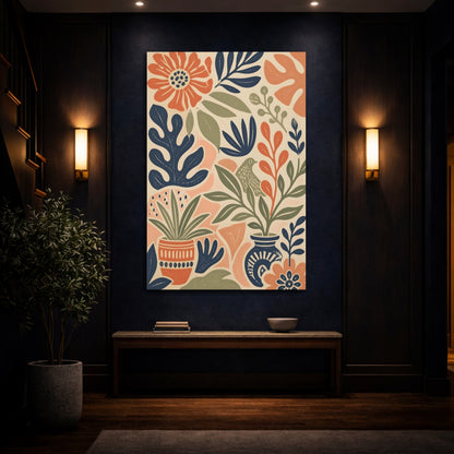 Mockup 4. Boho Botanical Garden shown as canvas print