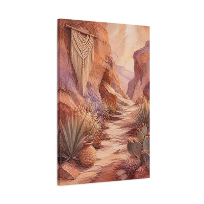 Main Mockup. Boho Canyon Passage shown as canvas print