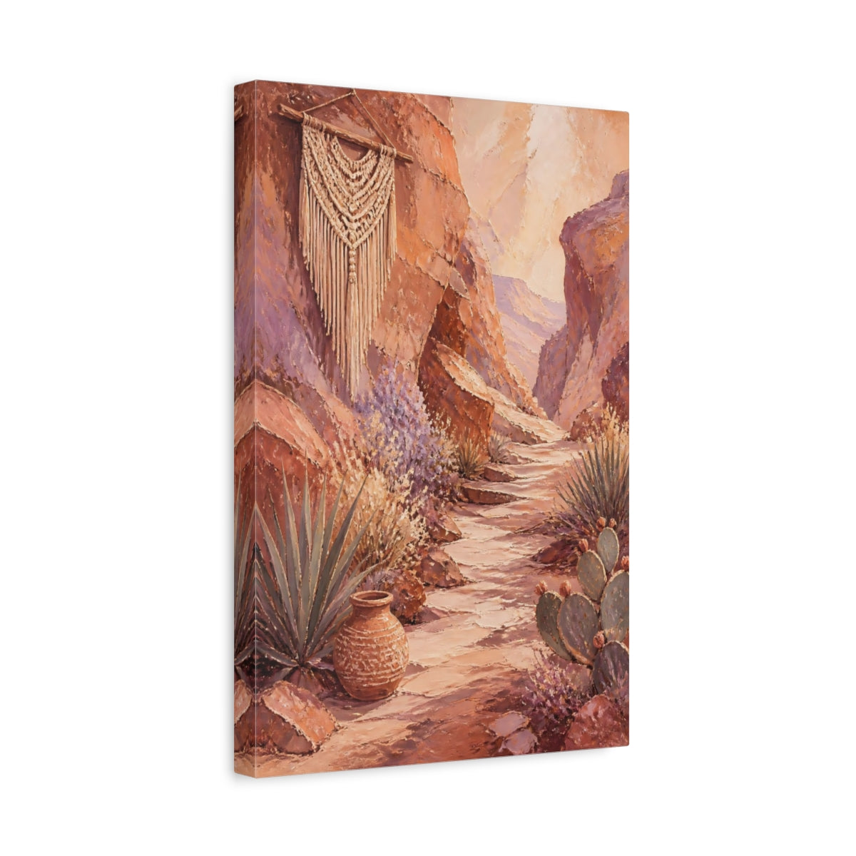 Side Mockup 4. Boho Canyon Passage shown as canvas print