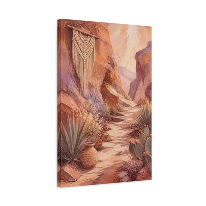 Side Mockup 3. Boho Canyon Passage shown as canvas print