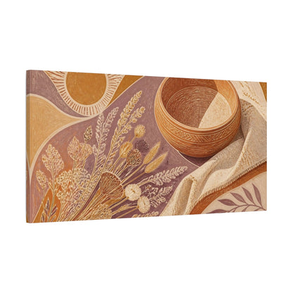 Main Mockup. Boho Dried Wildflowers shown as canvas print