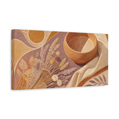 Side Mockup 3. Boho Dried Wildflowers shown as canvas print