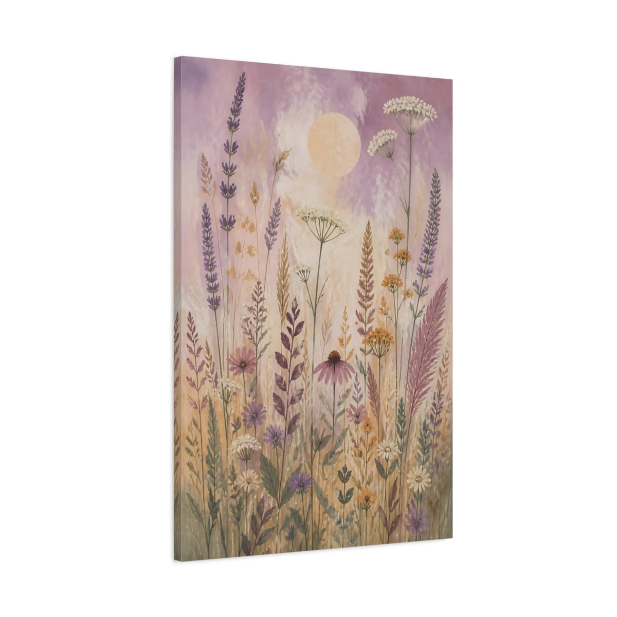 Main Mockup. Boho Wildflower Meadow shown as canvas print