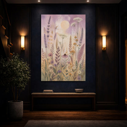 Mockup 4. Boho Wildflower Meadow shown as canvas print