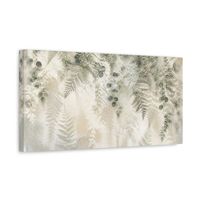 Side Mockup 3. Botanical Eucalyptus Garland shown as canvas print