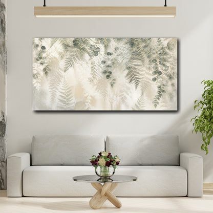Mockup 2. Botanical Eucalyptus Garland shown as canvas print