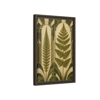 Side Mockup 5. Botanical Fern Frond shown as framed canvas print
