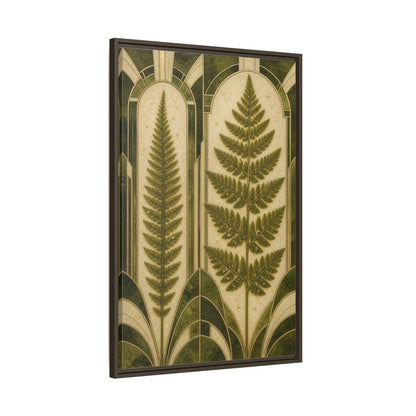 Main Mockup. Botanical Fern Frond shown as framed canvas print
