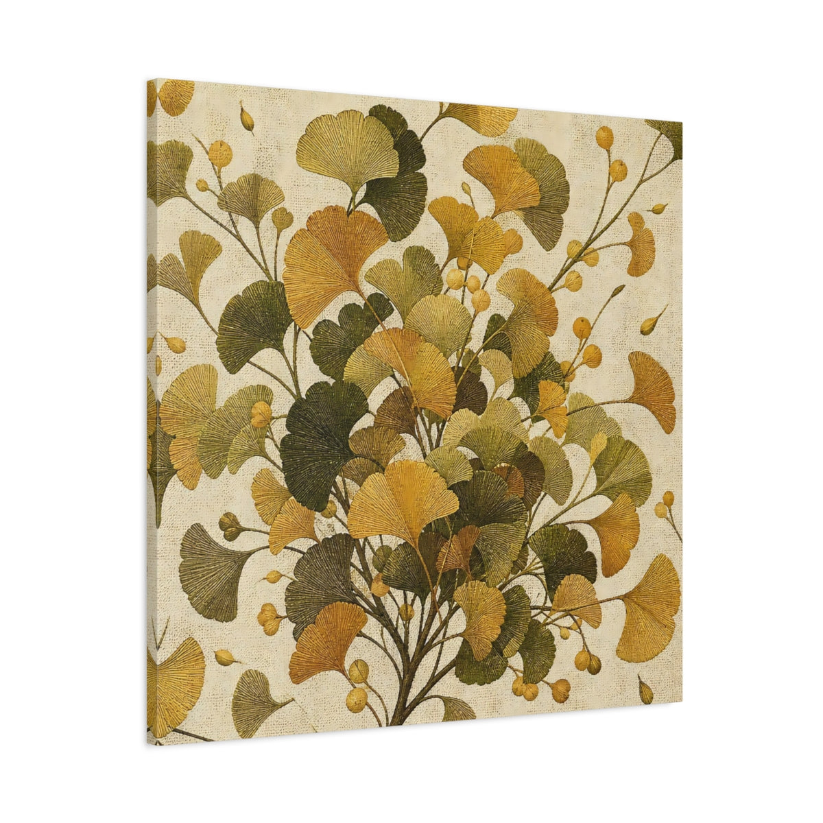 Main Mockup. Botanical Ginkgo Spray shown as canvas print