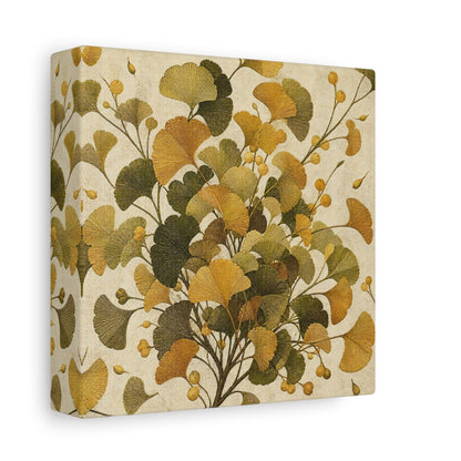 Side Mockup 2. Botanical Ginkgo Spray shown as canvas print