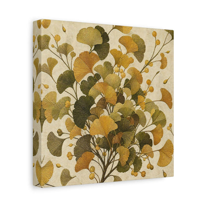 Side Mockup 9. Botanical Ginkgo Spray shown as canvas print