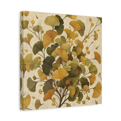 Side Mockup 7. Botanical Ginkgo Spray shown as canvas print