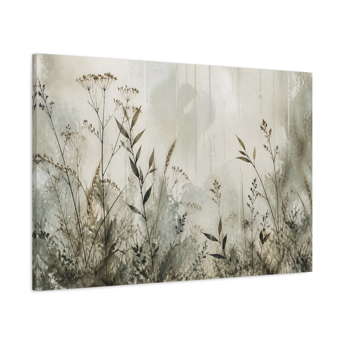 Main Mockup. Botanical Grasses Study shown as canvas print