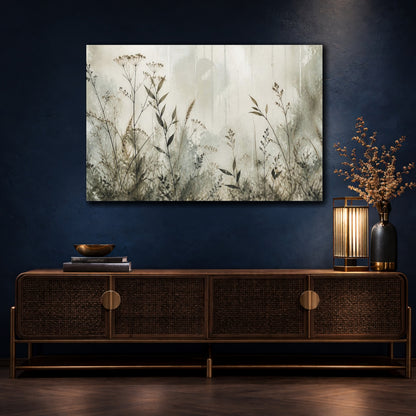 Mockup 4. Botanical Grasses Study shown as canvas print