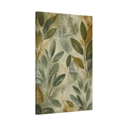 Main Mockup. Botanical Leaf Study shown as canvas print