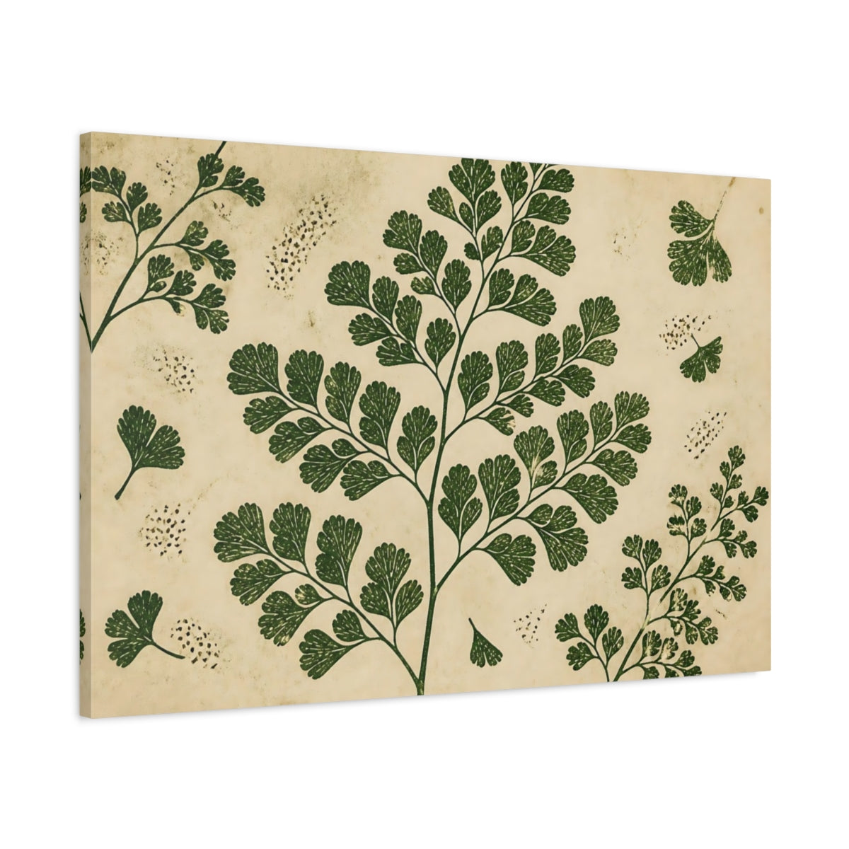 Main Mockup. Botanical Maidenhair Fern shown as canvas print