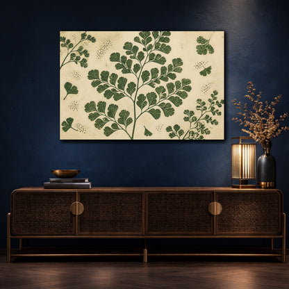 Mockup 4. Botanical Maidenhair Fern shown as canvas print