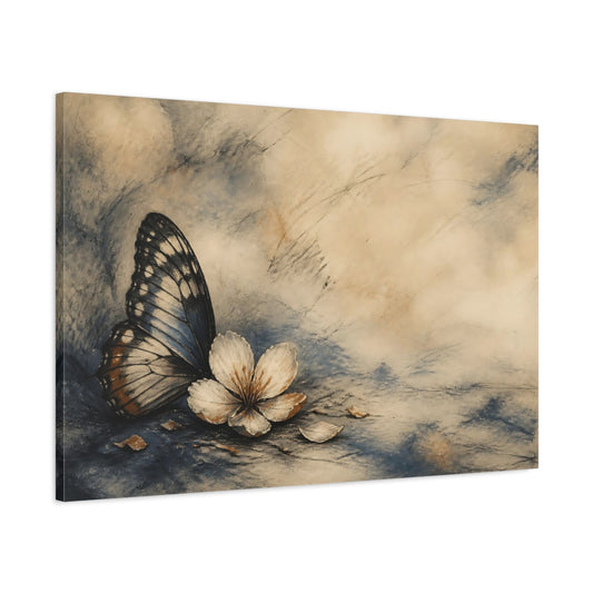 Main Mockup. Butterfly Wing And Blossom shown as canvas print