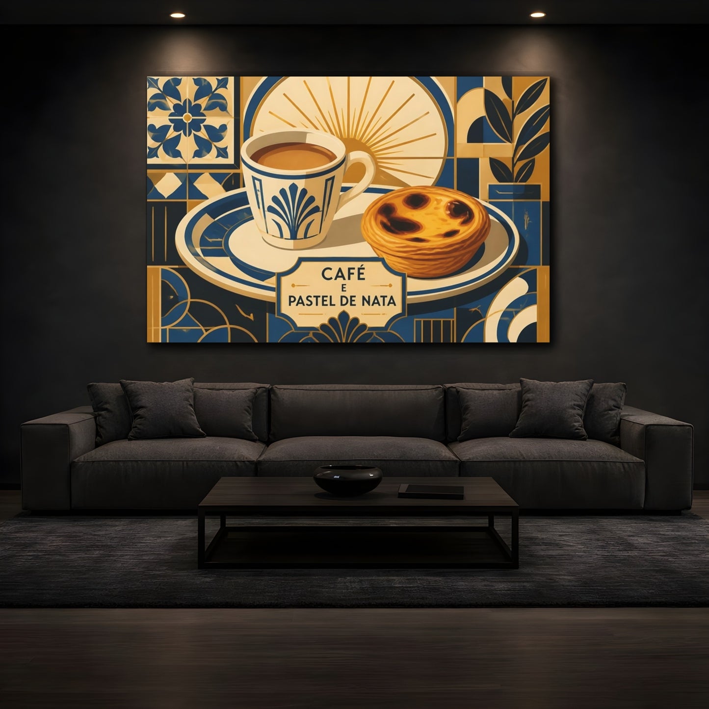 Mockup 3. Café & Pastel De Nata shown as canvas print