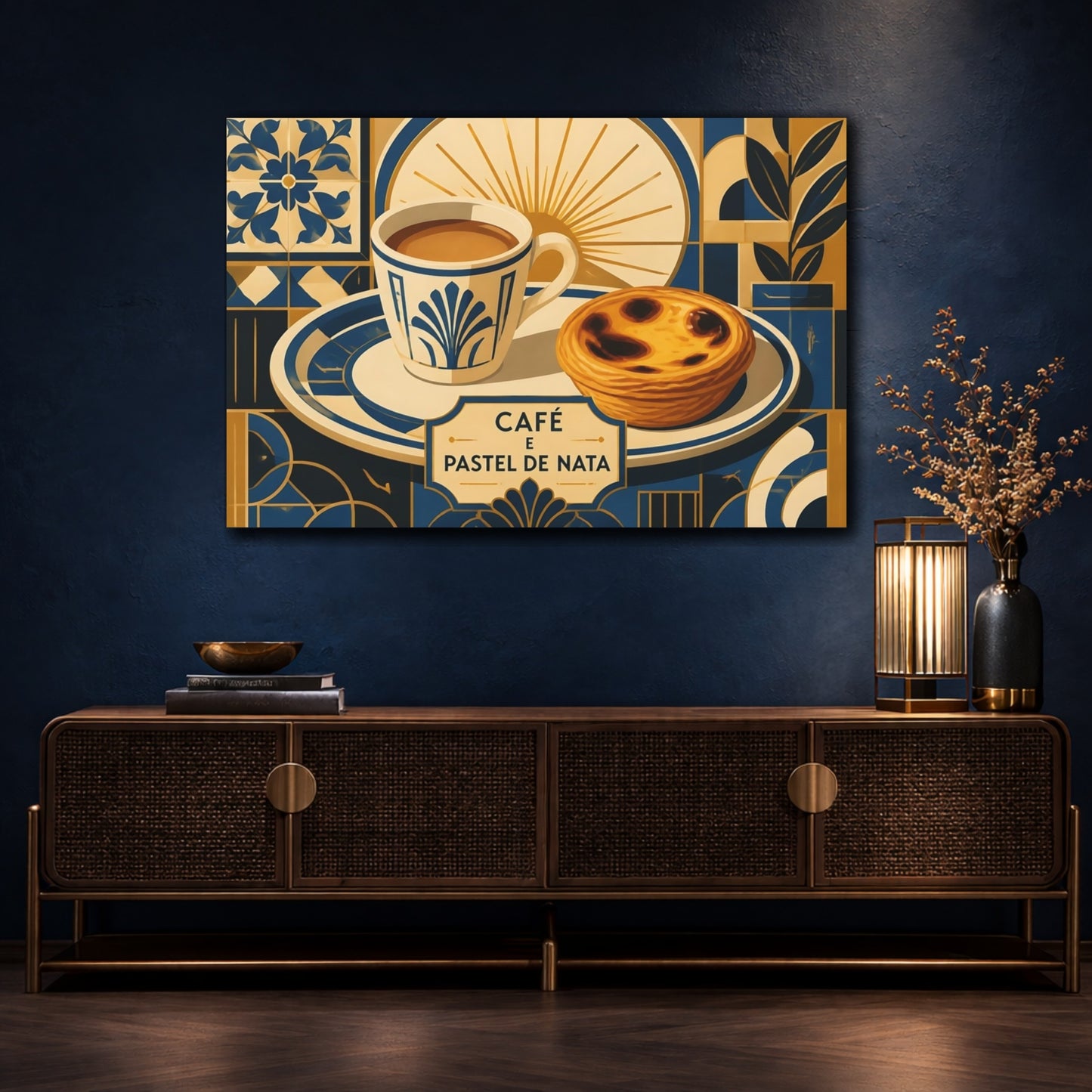 Mockup 4. Café & Pastel De Nata shown as canvas print