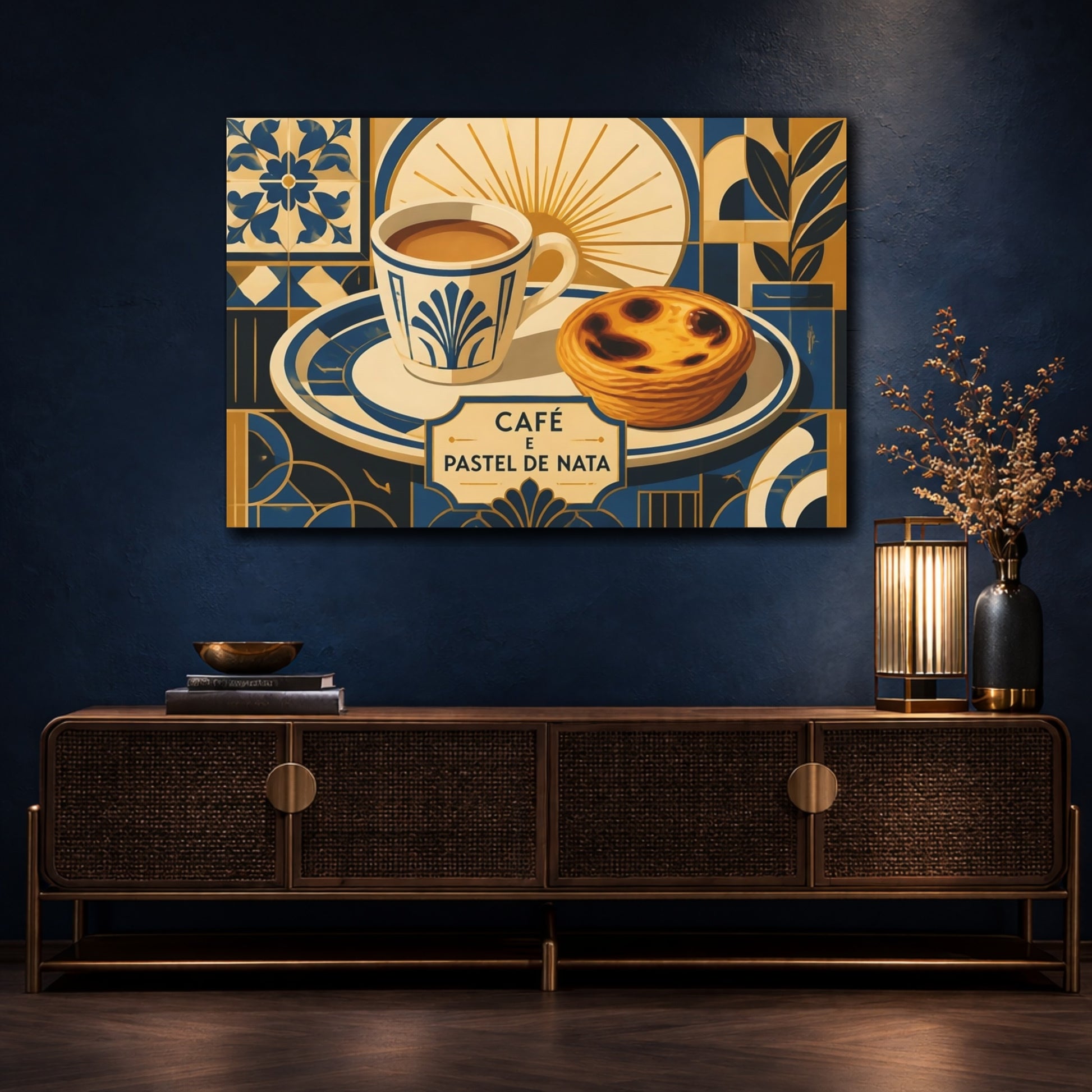 Mockup 4. Café & Pastel De Nata shown as canvas print