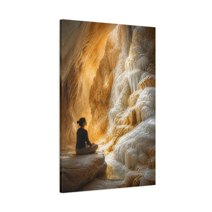 Main Mockup. Calcite Cave Motivation shown as canvas print