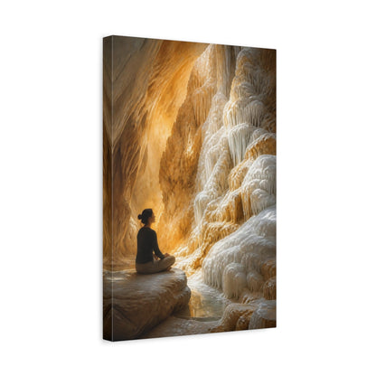 Side Mockup 4. Calcite Cave Motivation shown as canvas print