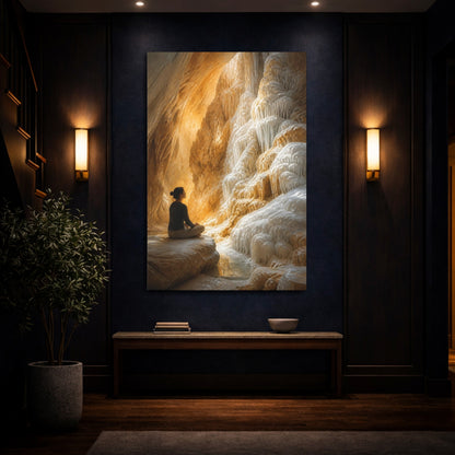 Mockup 4. Calcite Cave Motivation shown as canvas print