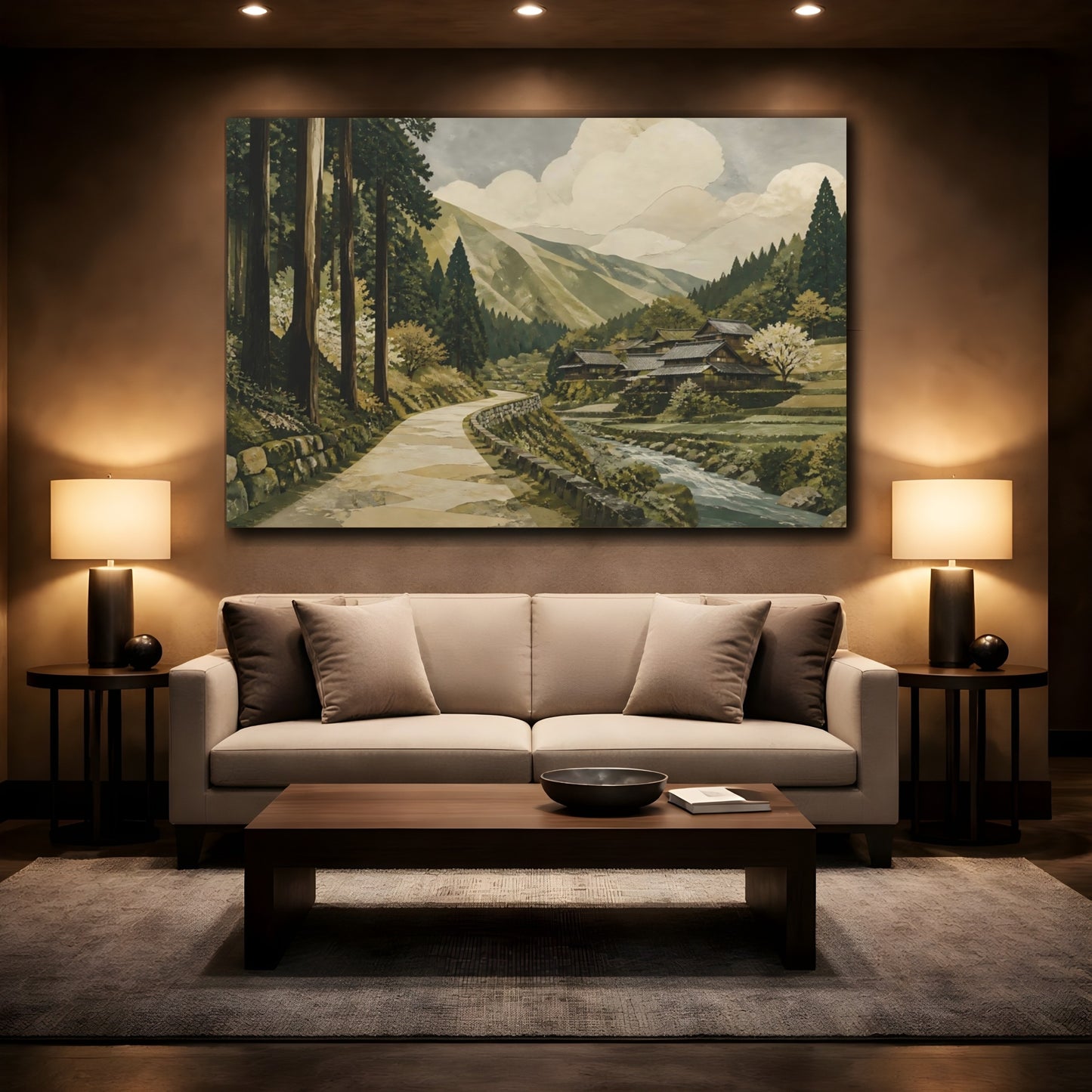 Mockup 2. Cedar Road To Mountain Village shown as canvas print