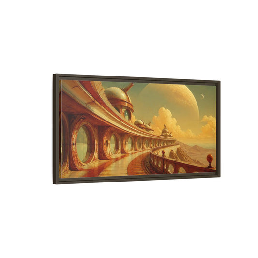 Main Mockup. Celestial Observatory Walkway shown as framed canvas print