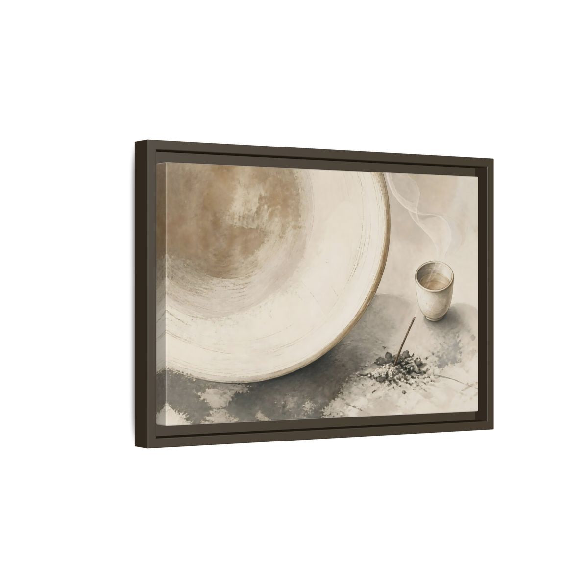Side Mockup 5. Ceramic Cup And Incense shown as framed canvas print