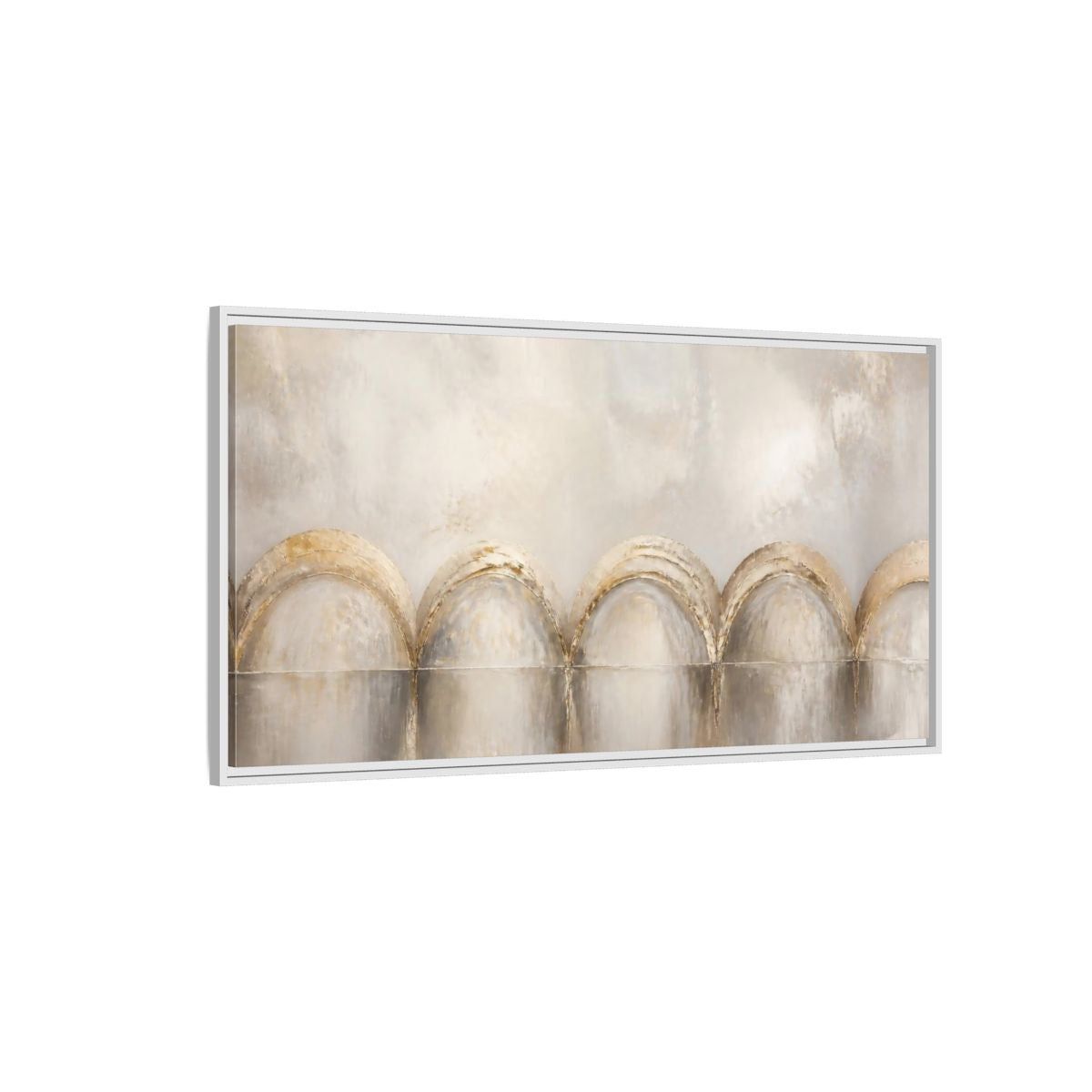 Side Mockup 3. Champagne Arch Accent shown as framed canvas print