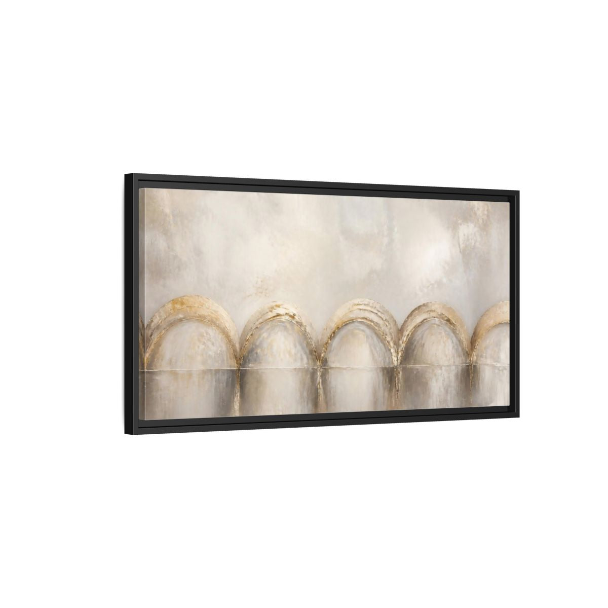 Side Mockup 2. Champagne Arch Accent shown as framed canvas print